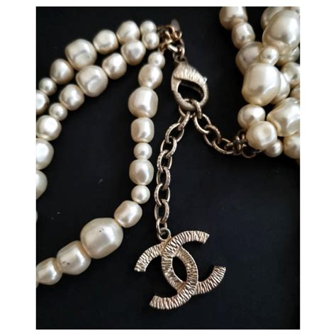 collier chanel femme perle|chanel collection colliers.